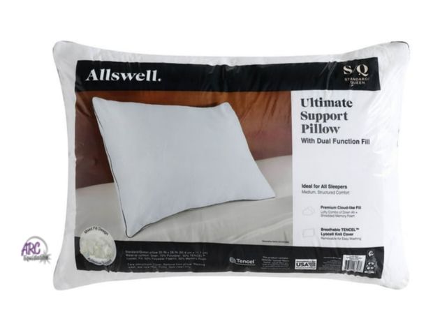 Lot 56-502024 - NEW-Allswell Ultimate Support Bed Pillow with Dual Function Fill and Removable Cover, Standard/Queen