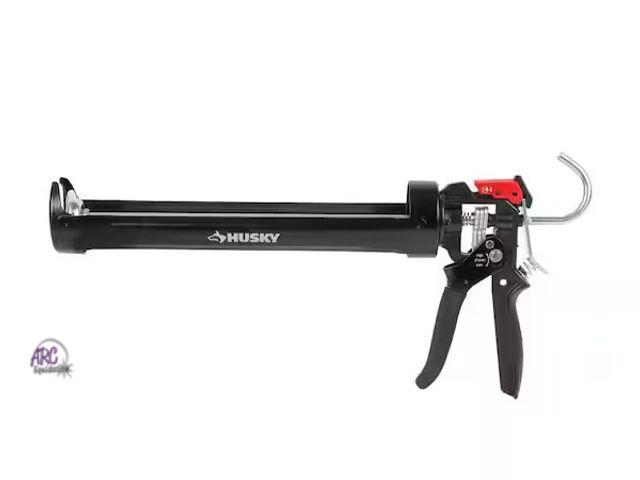 Lot 56-373465 - NEW/TESTED Husky 29 oz Heavy-Duty High Leverage Drip Free Caulk Gun