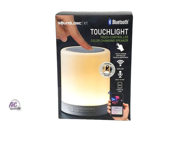Lot 56-427760 - Open Box - Tested &amp; Works - SoundLogic XT Touchlight Color Changing Bluetooth Speaker, Multicolo...