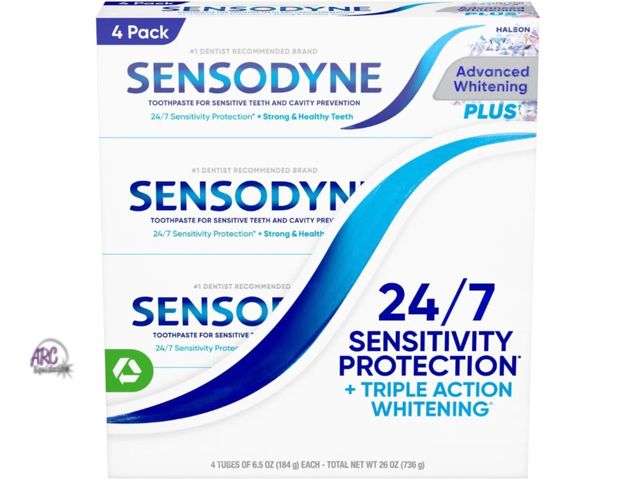 Lot 56-129161 - New Sensodyne Advanced Whitening Toothpaste, 6.5 Ounce (4 Count)