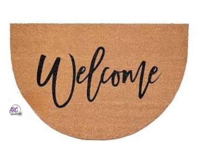 Lot 56-750198 - New welcome door mat. 36" x 24" Non-Slip Grip Indoor or outdoor Decorative Welcome Door Mat