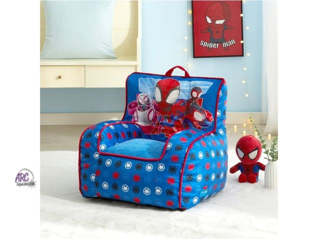 Lot 56-150430 - New Spidey &amp; Friends Square Beanbag Chair Blue, 18" inches Toddler