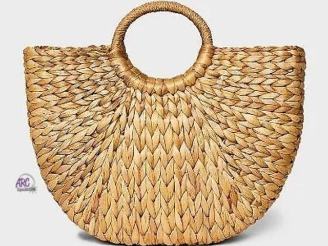 Lot 56-350198 - New,Large Handheld Straw Tote Handbag - A New Day
