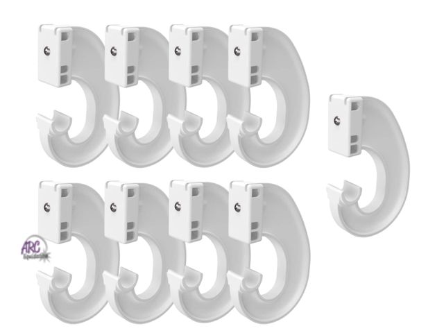 Lot 56-255223 - NEW Lot Of 9 ClosetMaid 5-1/2 in. H Conversion Hang Rod Support Brackets