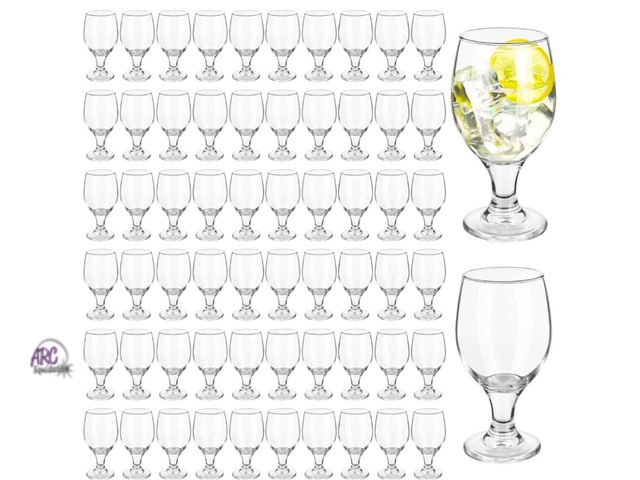 Lot 56-884540 - New - Patelai Set of 66 Clear Glasses 13.5 oz Water Goblet Glass