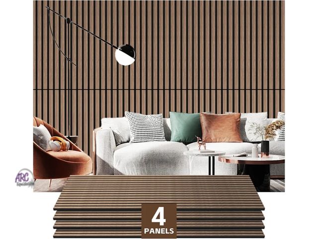 Lot 56-796240 - New 4 Pack Wood Panels for Wall - 47.2"×23.6" Wood Slat Acoustic Panels for Wall, Soundproof Panels,...