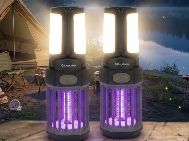 Lot 56-219960 - New Tested - 2 Pack Of KingCamp 2-In-1 Rechargeable Camping Lantern And Bug Zapper Attracts Mosquito...