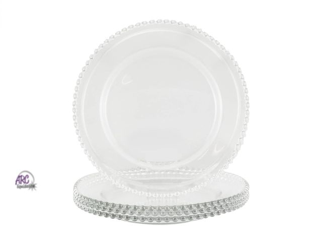 Lot 56-878318 - New - Jay Companies Set of 4 Clear Charger Plates