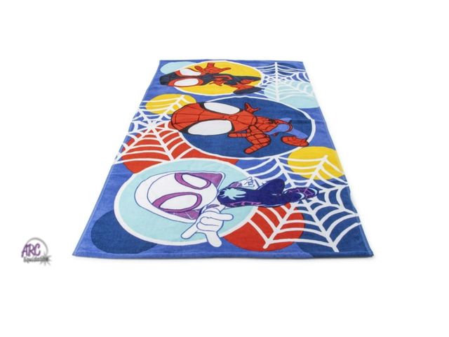 Lot 56-792614 - New Spidey &amp; His Amazing Friends Spots and Webs 27" x 54" Kids Bath Towel, Cotton,