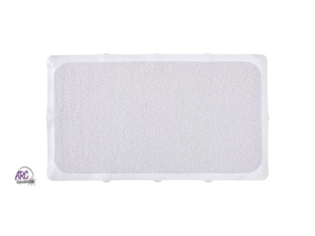 Lot 56-559529 - NEW-Kirkton House Antislip loofah bathmat with suction cups-white-29" x 17"