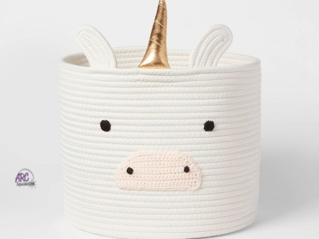 Lot 56-863734 - New - Coiled Rope Basket - Unicorn