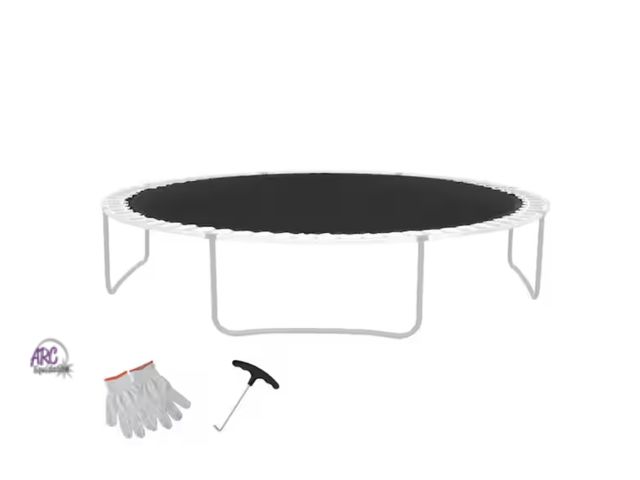 Lot 56-114459 - New Replacement Trampoline Mat Fits 12ft. Frame for Round Trampoline includes Gloves &amp; Hook Tool