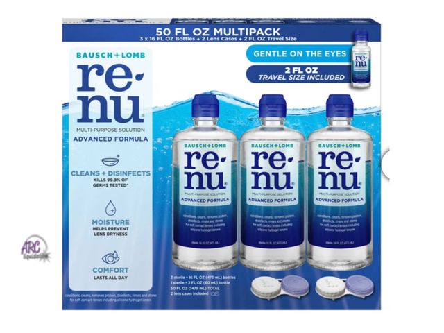 Lot 56-633150 - New in Box renu Advanced Formula Multi-Purpose Solution, 50 Fl. Oz. (3 Pack)
