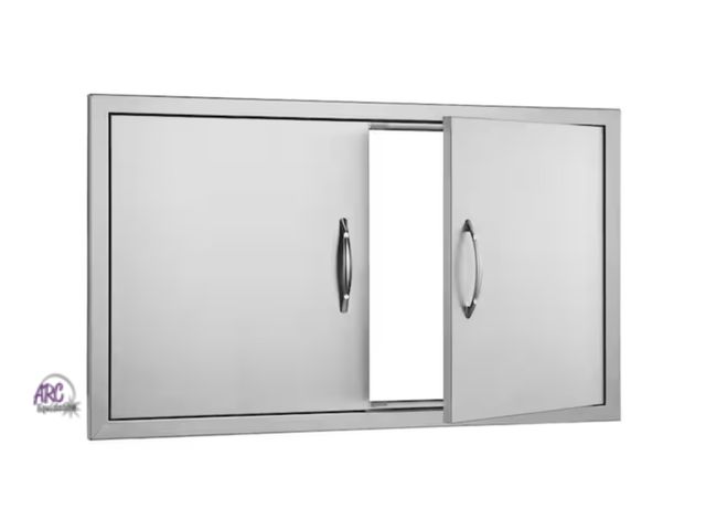 Lot 56-608260 - New In box - BBQ Access Door 36 in. W x 21 in. H Double Outdoor Kitchen Door, for BBQ Island, Grilli...