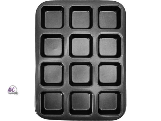 Lot 56-505224 - NEW-Brownie Pan with Dividers, Cupcake Pans Mini Square Cake Pan, 12 Cavity Brownie Baking Pan, Loaf...