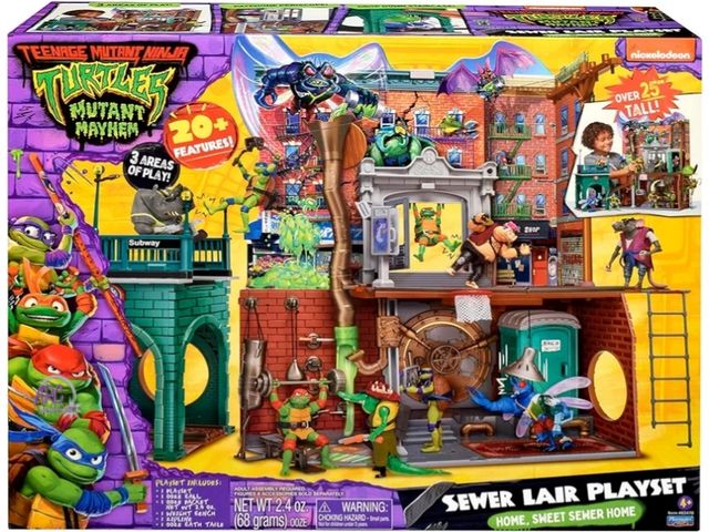 Lot 56-565130 - NEW-Teenage Mutant Ninja Turtles sewer lair playset-over 25" tall