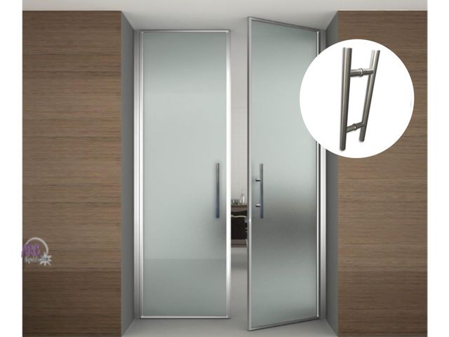 Lot 56-468051 - NEW NHN Modern &amp; Contemporary Double-Sided Ladder Style Push-Pull Stainless Door Handle for Stee...