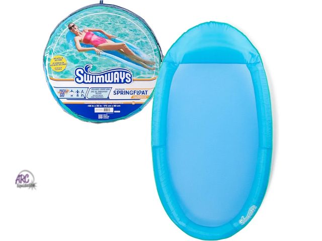Lot 56-522317 - NEW-SWIMWAYS-Spring Float Premium Hammock Pool Lounger, Inflatable Pool Floats Adult with Fast Infla...