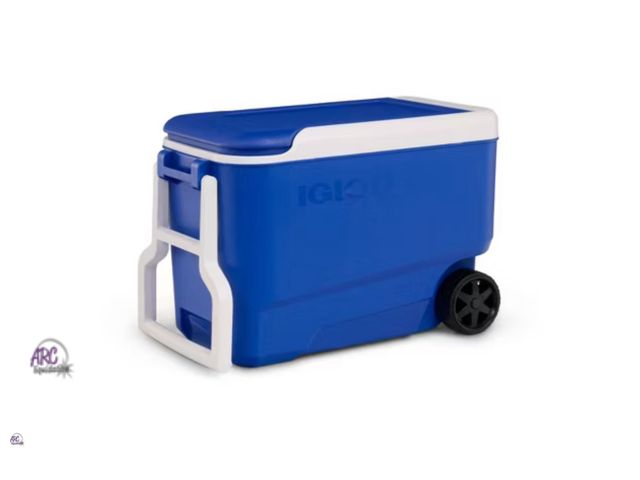 Lot 56-352424 - New, Blue,  Igloo Wheelie Cool Cooler 38 qt