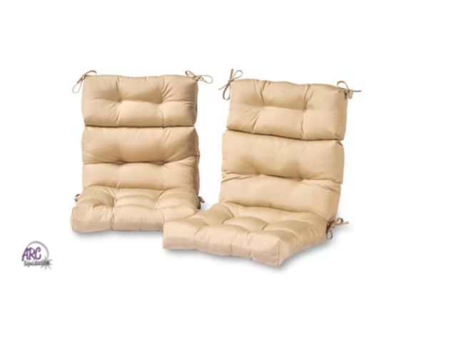 Lot 56-470312 - NEW-SET OF 2-greendale patio chair cushions 45" x 24"-tan