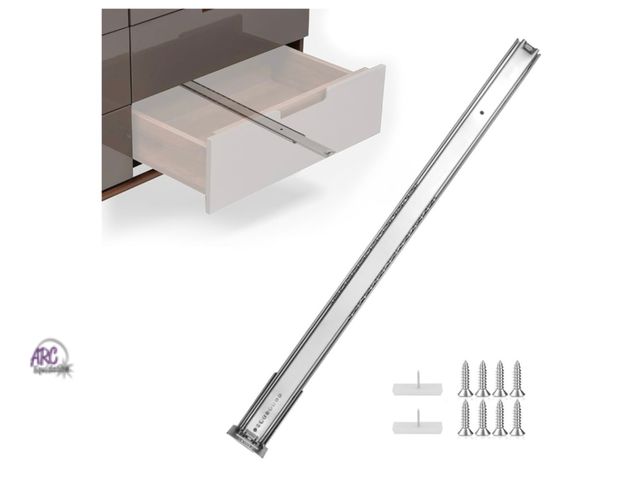 Lot 56-155051 - New in Box homdiy 5 Pcs 22 Inch Heavy Duty Center Mount Drawer Slides for Cabinet and Dresser Bottom...