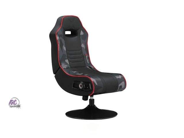 Lot 56-483013 - NEW-X Rocker Bolero Junior 2.1 Audio Pedestal Gaming Chair, Black, 26.77 x 24.41 x 36.81
