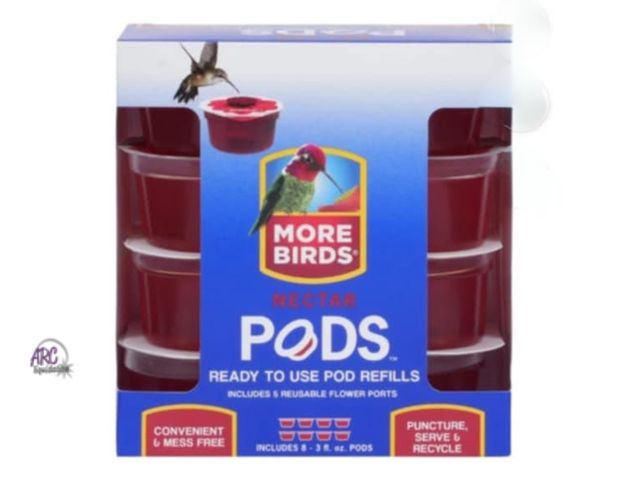 Lot 56-335051 - New MORE BIRDS NECTAR PODS POD REFILLS 8 CT. 3 OZ