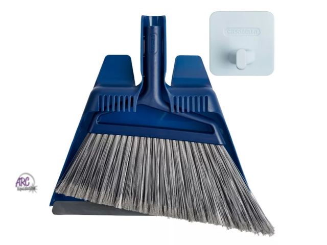Lot 56-306014 - New,Casabella Click Clean and Organize Angle Broom Head with Dust Pan and Hook