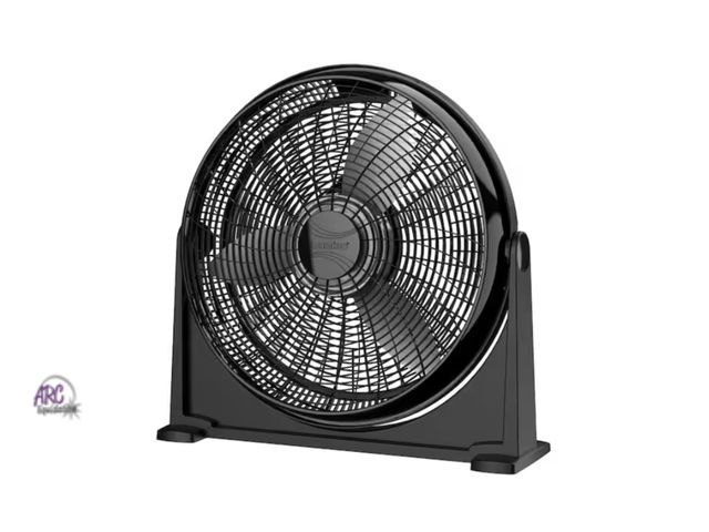 Lot 56-236664 - Tested In Box - 20 in. 3 Speed Air Circulator Floor Fan for Home in Black with Wall Mount Option, Fu...