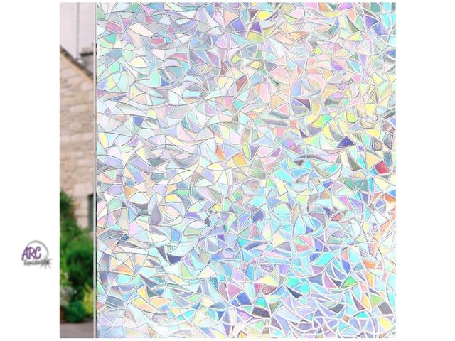 Lot 56-596023 - NEW-CottonColors Window Privacy Film 3D Rainbow Window Film Decorative Window Film Heat Blocking Sta...