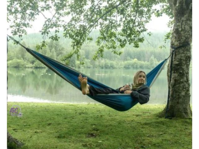 Lot 56-131161 - New Cascade Mountain Tech 2 Person Travel Hammock With Carrying Case for Outdoor Camping, Blue