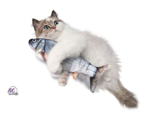 Lot 56-151230 - New Electric Floppy Fish Toy For Dogs &amp; Cats with USB Cord