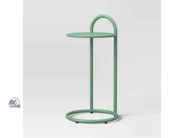 Lot 56-517612 - New Scuffed On Bottom See Photos Metal Cocktail Accent Table - Room Essentials Green Height 20 1/2 I...