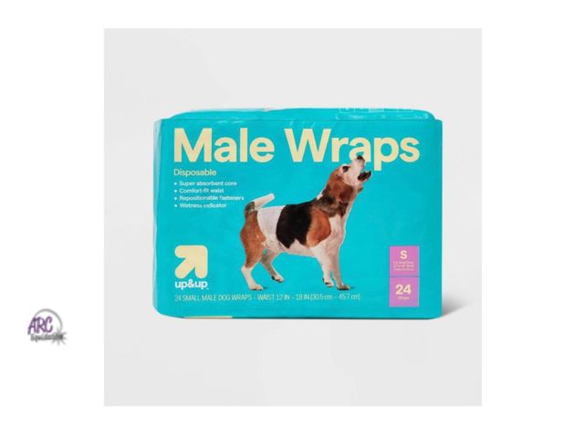 Lot 56-111822 - New up&amp;up Male Wrap Dog Diapers - 24ct - S