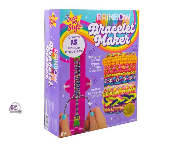 Lot 56-145028 - New Just My Style D.I.Y. Multicolor Satin Cord Bracelet Maker, Arts &amp; Crafts, 6+