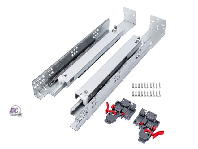 Lot 56-153350 - New LONTAN 1 Pair Undermount Soft Close Drawer Slides 21 Inch Full Extension Drawer Glides with 3D A...