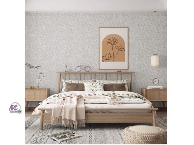 Lot 56-322250 - New, Haimin Fabric Wallpaper Textured Contact Paper (24in X 393in) Grasscloth Wallpaper Peel and Sti...