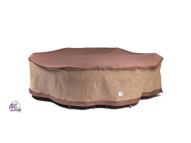 Lot 56-641065 - New Opened Box - Duckcovers Ultimate 109 in. L Rectangle/Oval Patio Table and Chair Set Cover