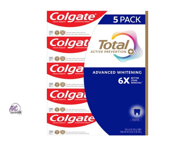 Lot 56-801065 - Open Package - 6.4 Ounce (Pack of 5) - Colgate Total SF Advanced Whitening Toothpaste