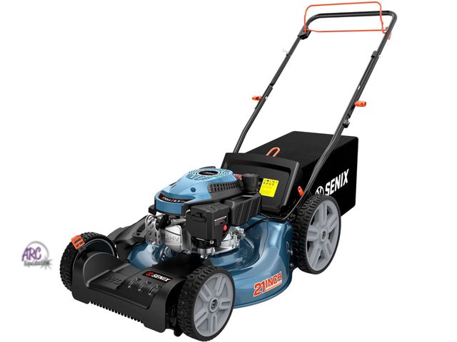 Lot 56-662267 - New in Box - Senix 21'' Self-Propelled Gas Lawn Mower, 170 cc 4-Cycle Engine 3.8 HP, 3-in-1 (Bagging...