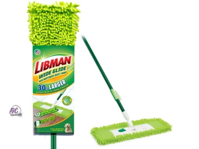 Lot 56-464812 - NEW--LIBMAN-wide glide microfiber dust mop-18" wide pad