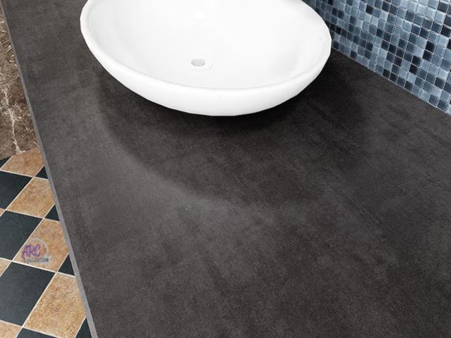 Lot 56-322150 - New FunStick 24" x 200" Thick Brown Grain look Concrete Contact Paper Matte Textured Concrete Wallpa...