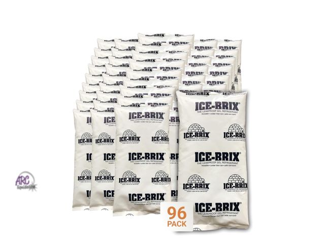 Lot 56-268898 - New open box IceBrix Ice Packs for Shipping 5 X 2 3/4" (96 pack bulk) Food-Safe Reusable Refrigerant...