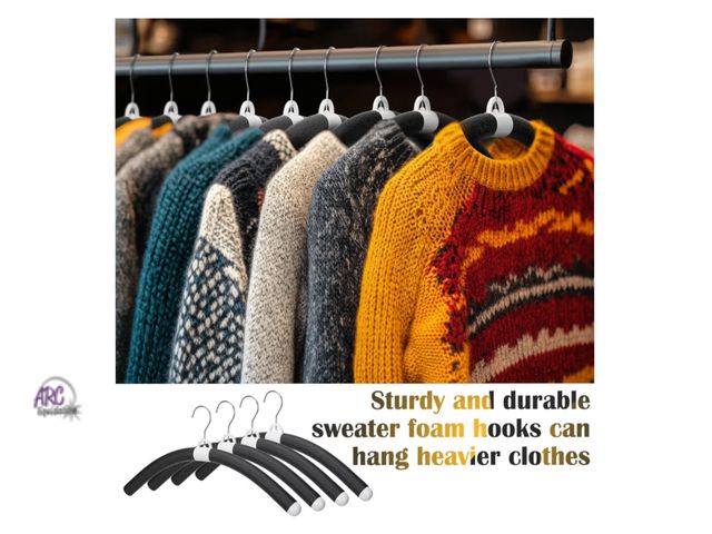 Lot 56-319440 - New, Maxdot 10 Pcs Padded Bendable Hanger 19" No Shoulder Bump Sweater Coat Hangers No Slip Thick Fo...