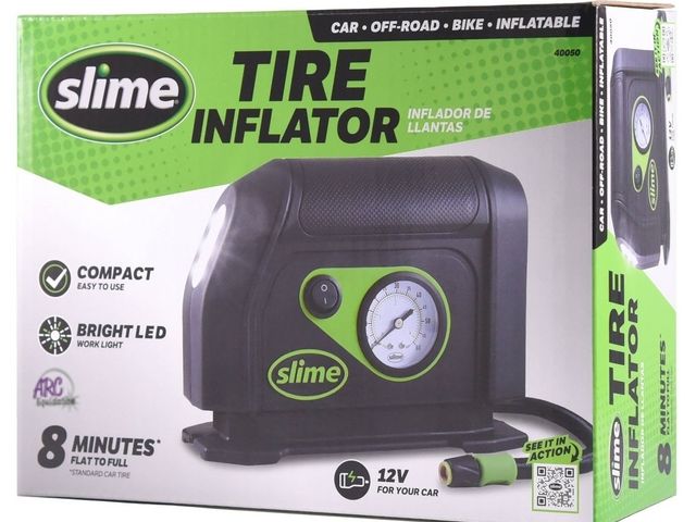 Lot 56-848712 - New - Slime 12V Tire Inflator with Dial
