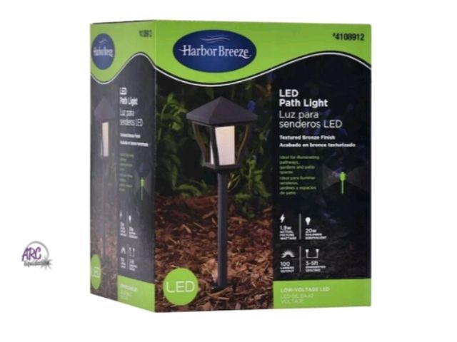 Lot 56-747549 - New in box. Harbor Breeze Low Voltage LED Path Light Textured Bronze 100 Lumen. 1.9w
