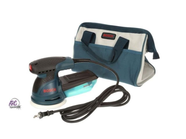 Lot 56-745120 - New Tested and works. BOSCH 2.5 Amp 5 in. Corded Variable Speed Random Orbital Sander/Polisher Kit w...