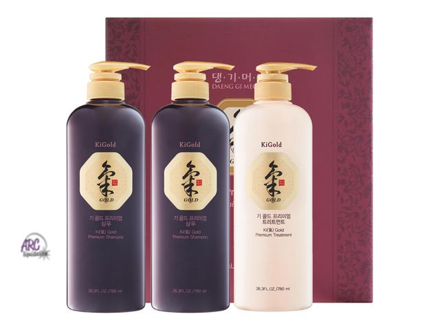 Lot 56-462061 - New in Box - 3-Pack - Daeng Gi Meo Ri Ki Gold Premium Special Set - 2X Shampoo - 1X Treatment