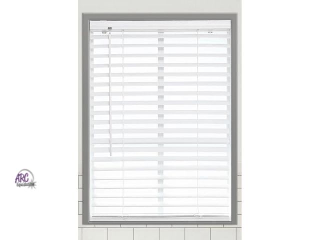 Lot 56-626849 - New - DEZ FURNISHINGS 2" Cordless Flat Slat Venetian Blind, 43" W x 48" H, White