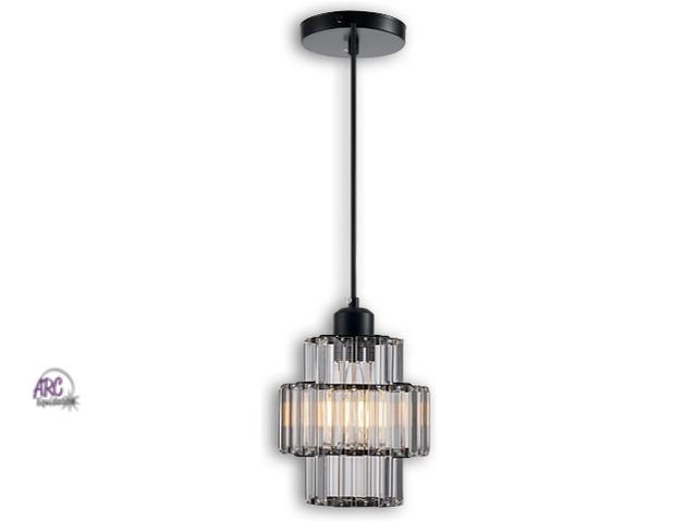 Lot 56-758851 - New in box.Modern Crystal Chandelier, 6"x7" Classic Crafted Pendant Light, Glass &amp; Metal Hanging...